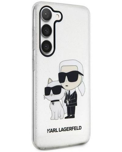 Калъф Karl Lagerfeld - Glitter K and C, Galaxy S23, прозрачен - 2